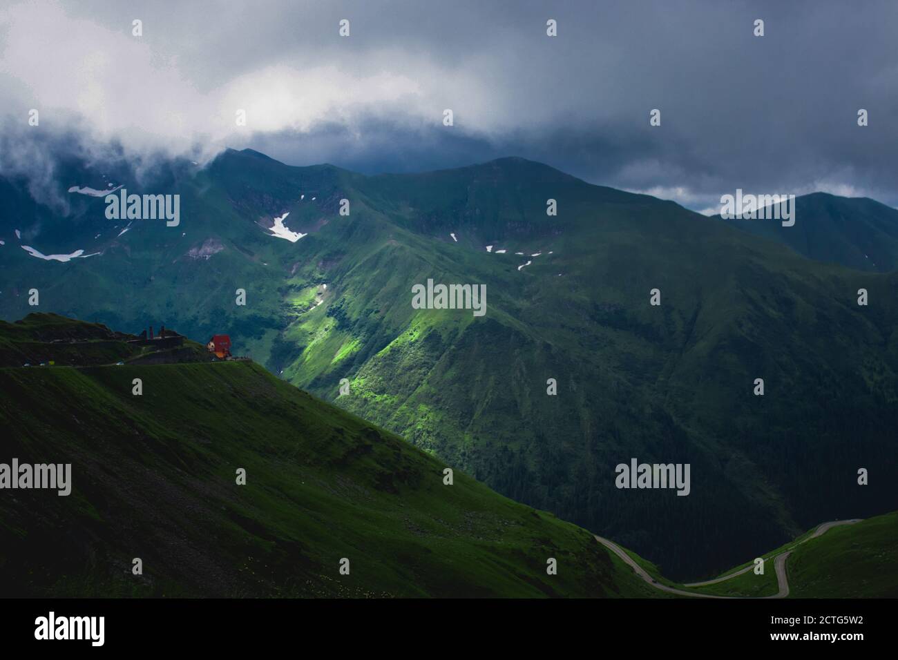 Mountain landscape, Romania view Stock Photo