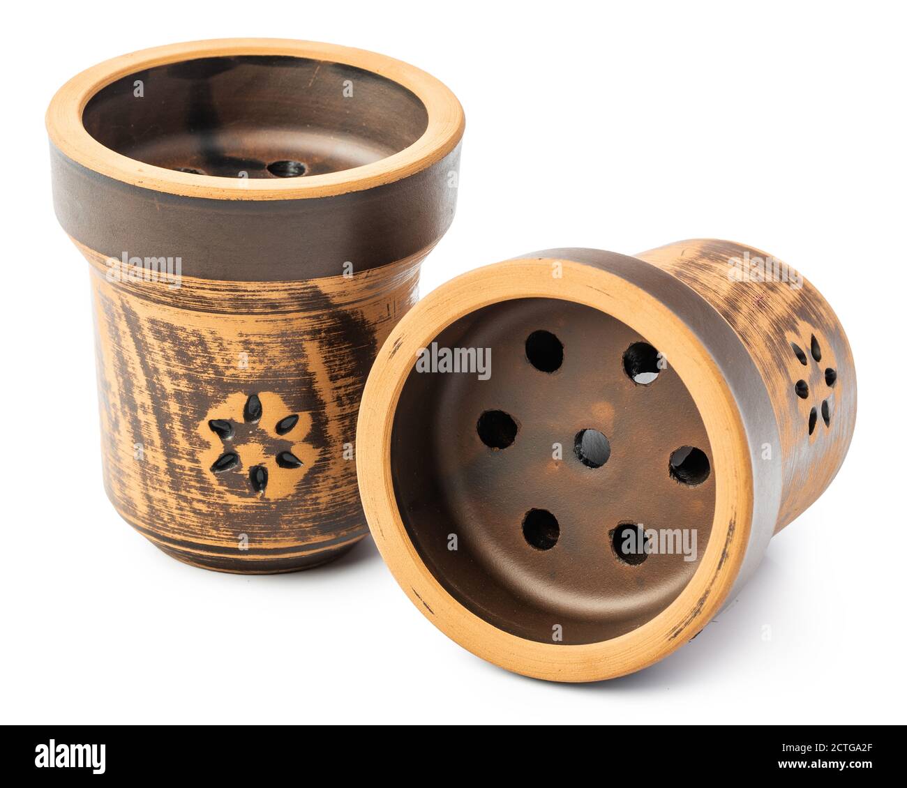 tobacco burner ceramic tobacco burner of water pipeor hookah Stock Photo
