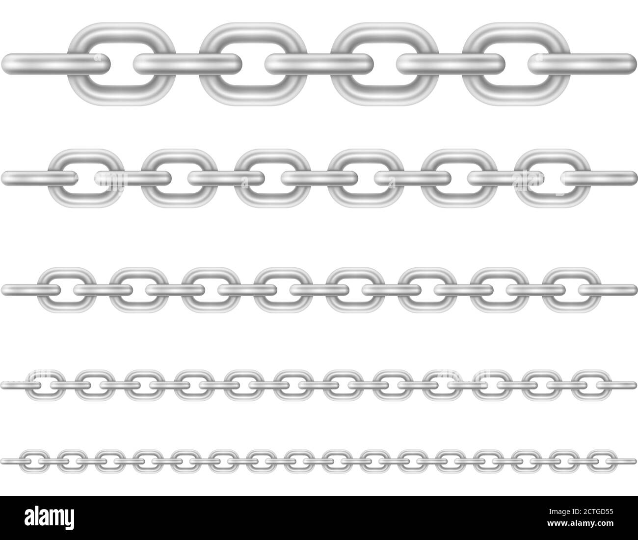 metal chain links vector illustration isolated on white background Stock Photo Alamy