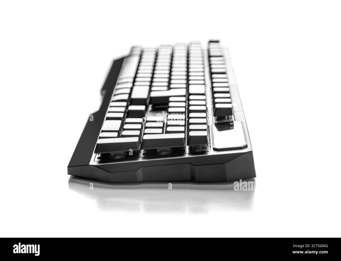 Computer keyboard isolated on the white background. Stock Photo