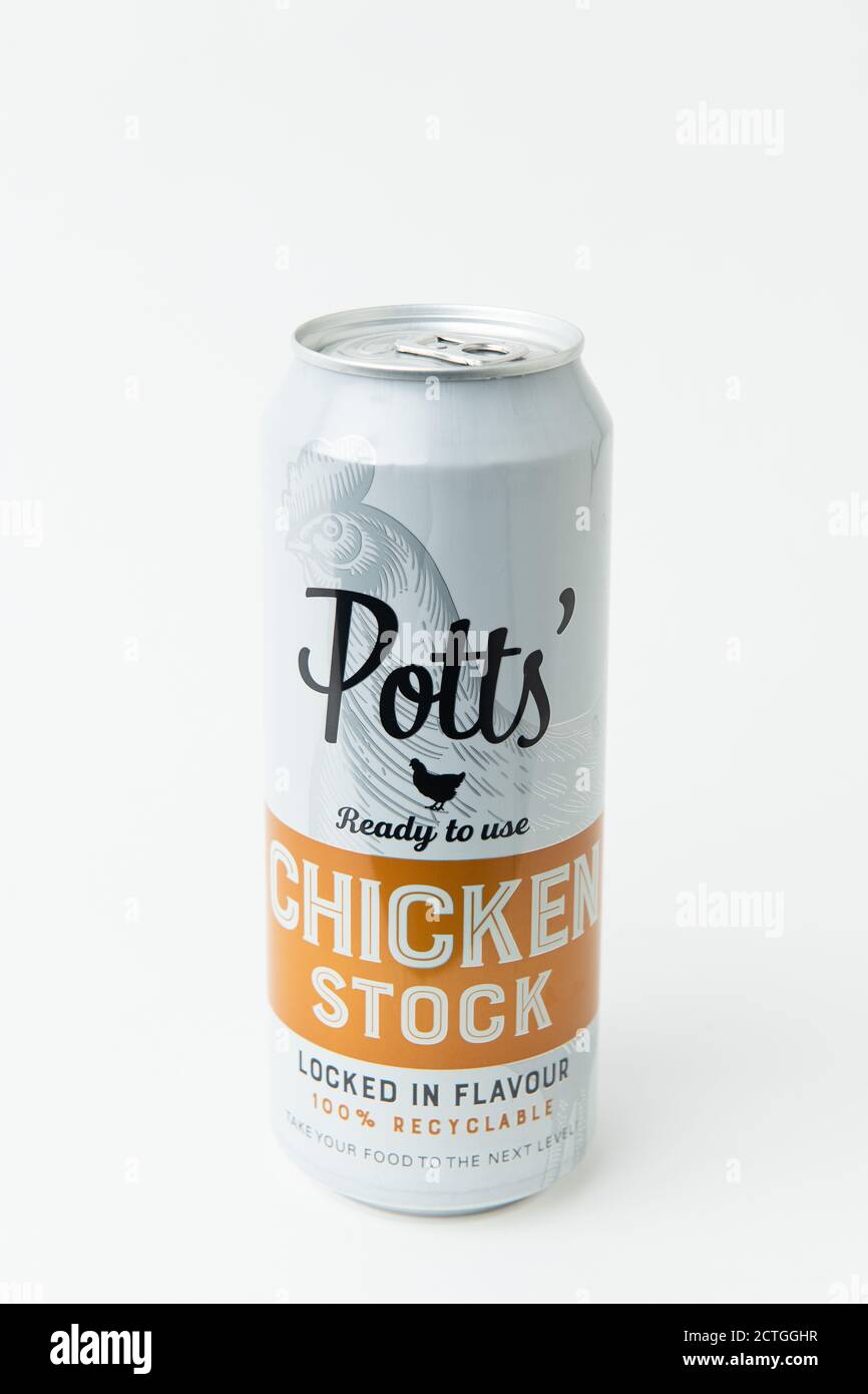 can of chicken stock Stock Photo