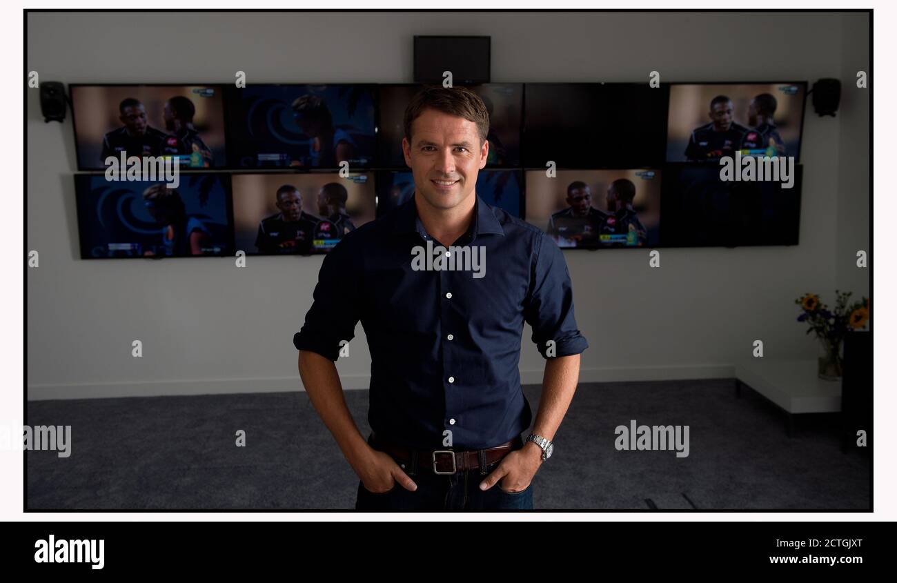 BT SPORT FOOTBALL PUNDIT MICHAEL OWEN,  PHOTOGRAPHED AT THE STATION'S TV STUDIOS  PICTURE CREDIT :  © MARK PAIN / ALAMY STOCK PHOTO Stock Photo