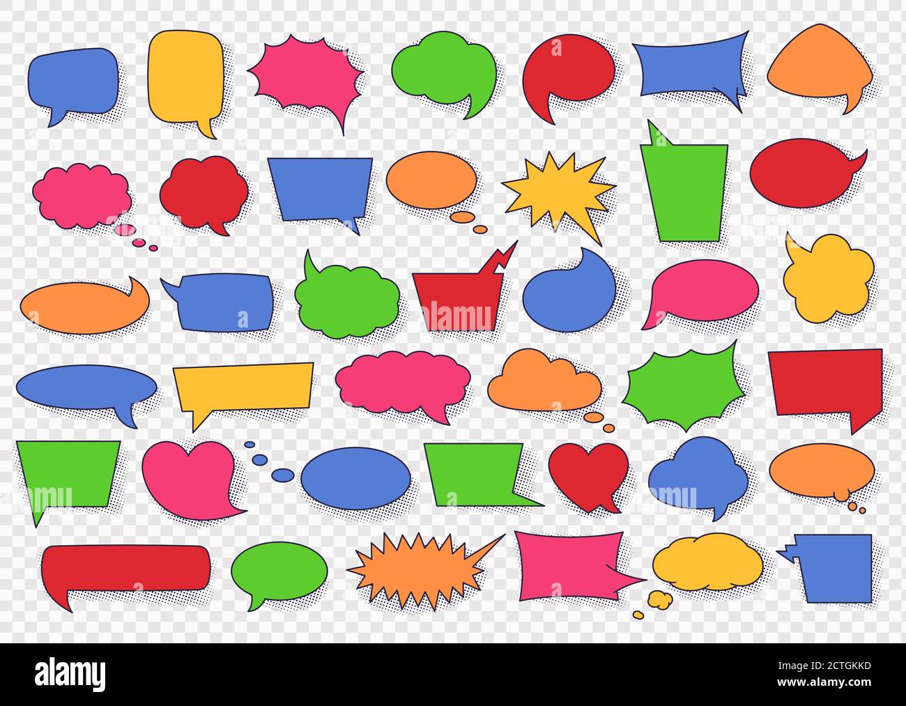 Speech bubble with dotted shadow and space for phrases set Stock Vector ...