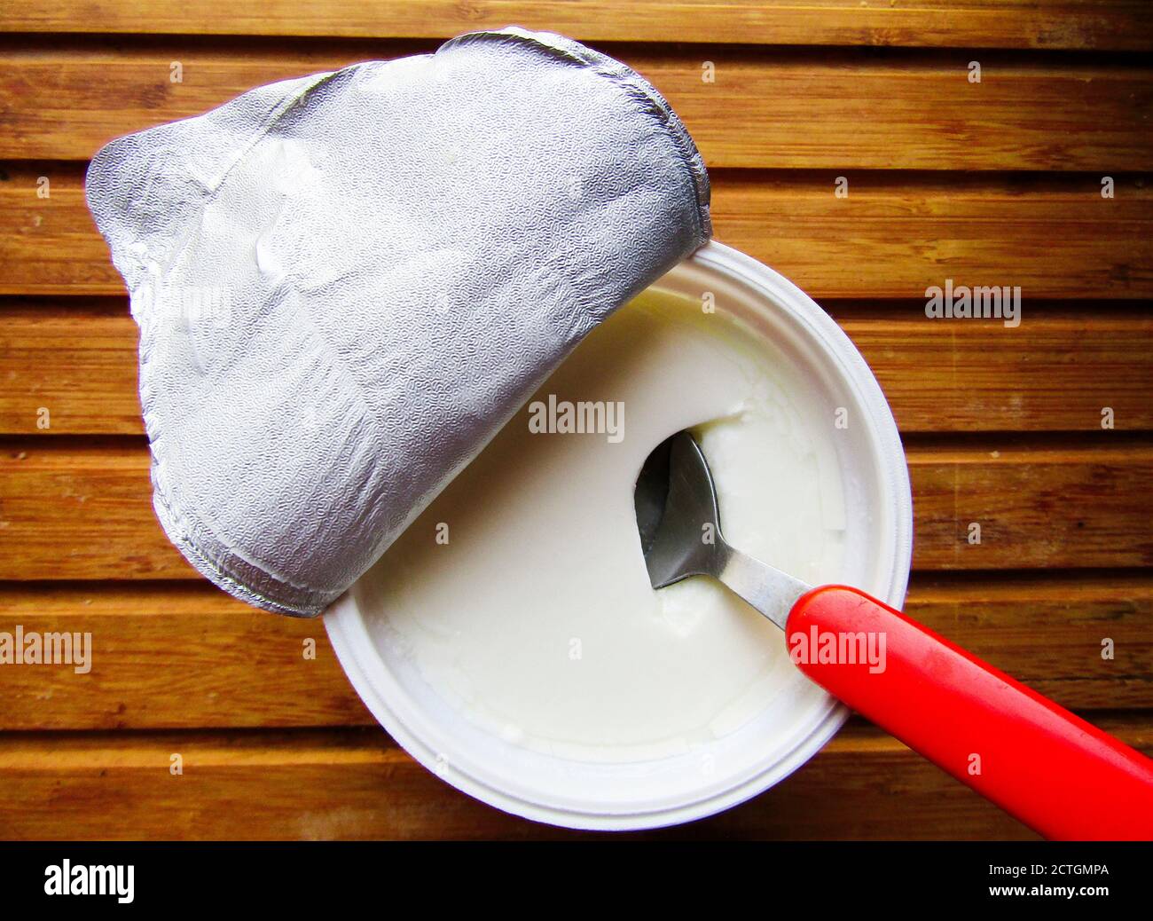 Greek Cows Yoghurt Stock Photo Alamy