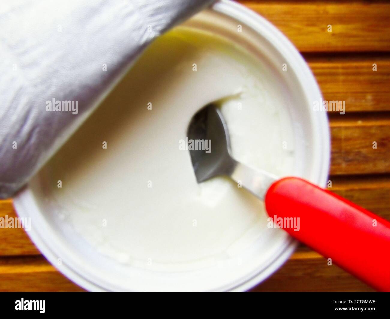 Greek Cows Yoghurt Stock Photo Alamy