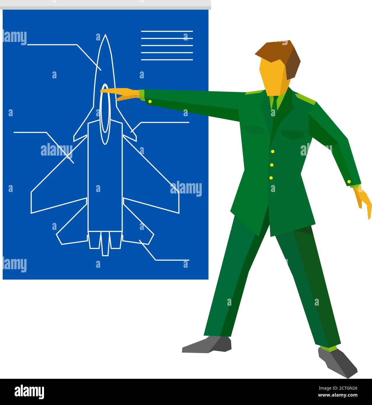 Premium Vector  A man in a military uniform is holding a large clipboard  with plenty of space for text vector flat illustration