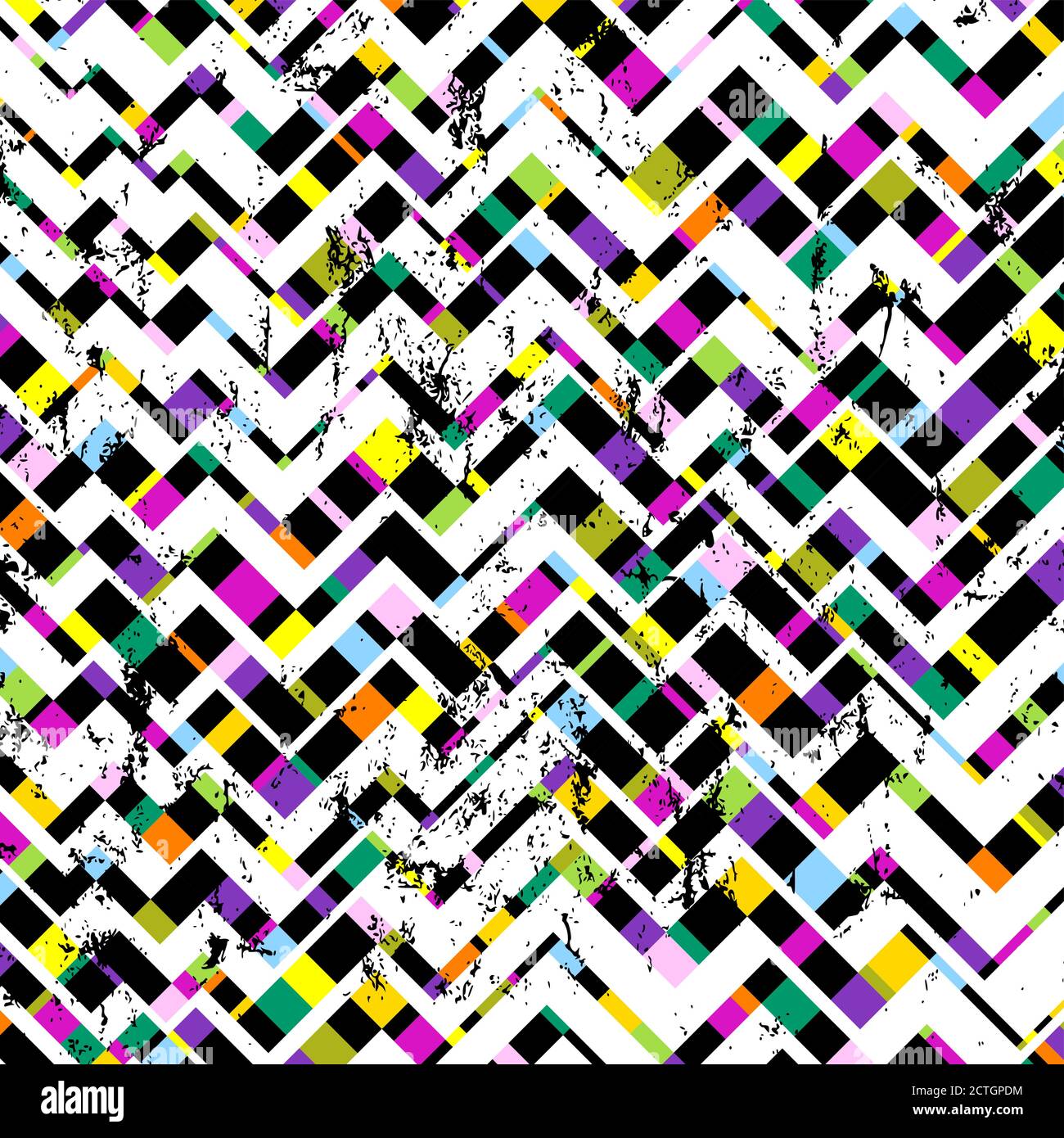 abstract geometric background pattern, with strokes and splashes, zigzag Stock Vector