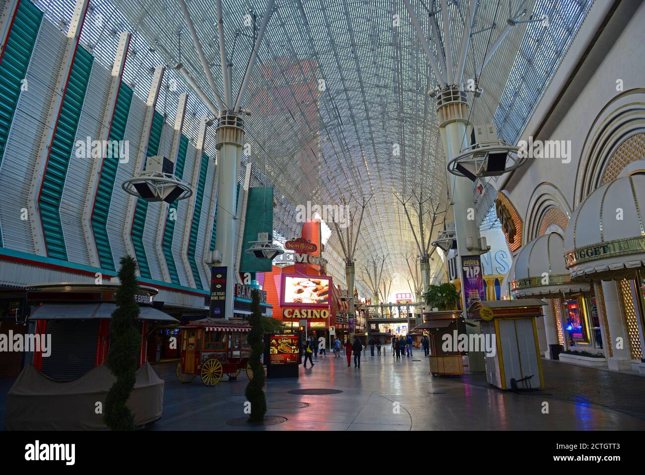 The Binion's Hotel and Casino on Fremont Street Experience in downtown Las Vegas, Nevada, USA. Stock Photo