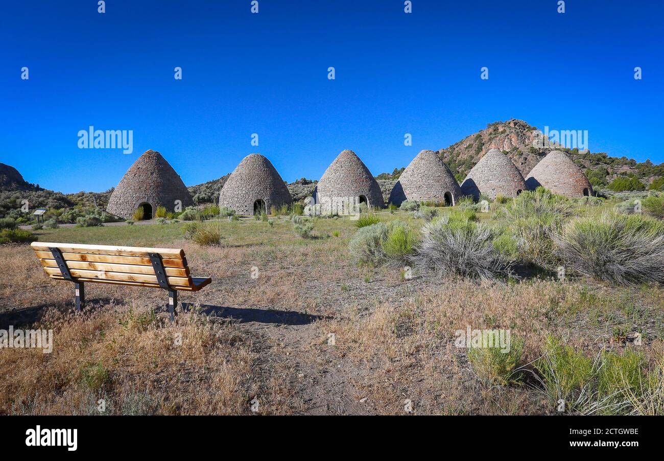 WHITE PINE COUNTY, NEVADA, UNITED STATES Jun 27, 2018 A bench sits