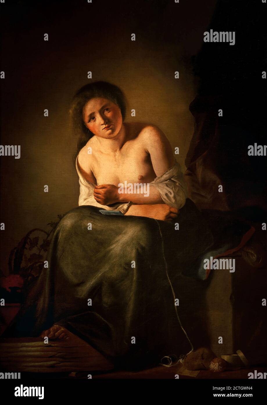 Paulus Bor 1601-1669. Arianna. about 1630-1635. oil painting on canvas cm 149 x 106. Stock Photo