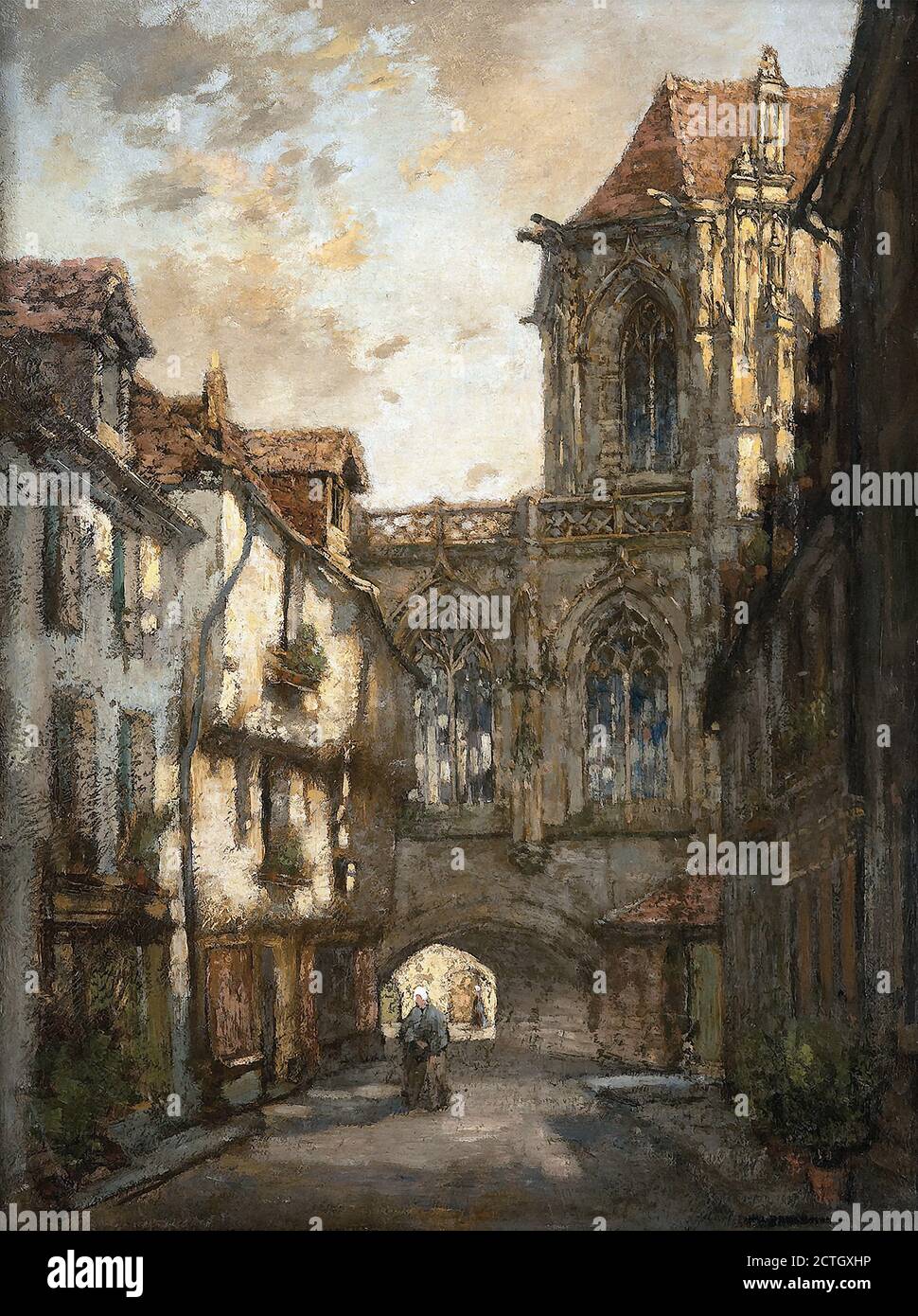 Bruckman Willem Leendert - Een Straat Te Falaise - Dutch School - 19th  Century Stock Photo