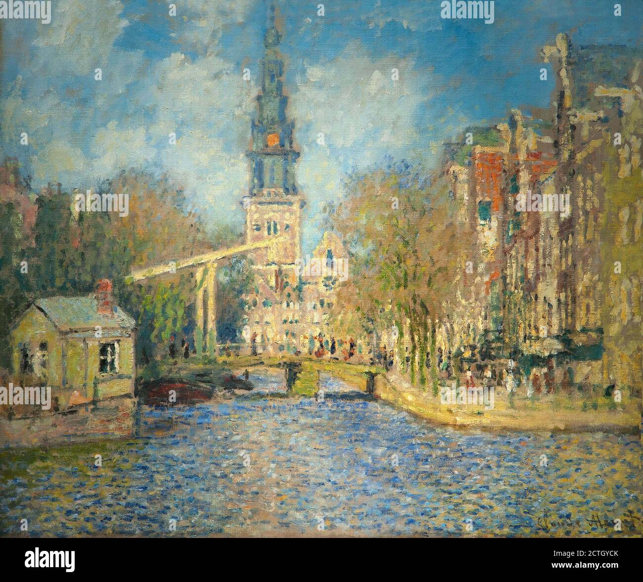 Claude Monet 1840-1926. The Zuiderkerk of Amsterdam. about 1874. oil painting on canvas cm 65,4 x 54,4. Stock Photo