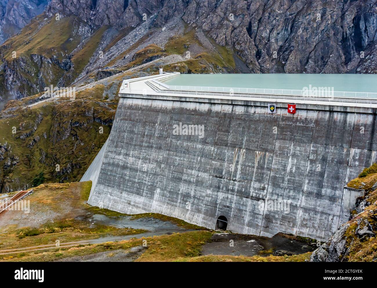Grande Dixence Dam in Swiss Alps. The tallest gravity dam in the world  Stock Photo - Alamy