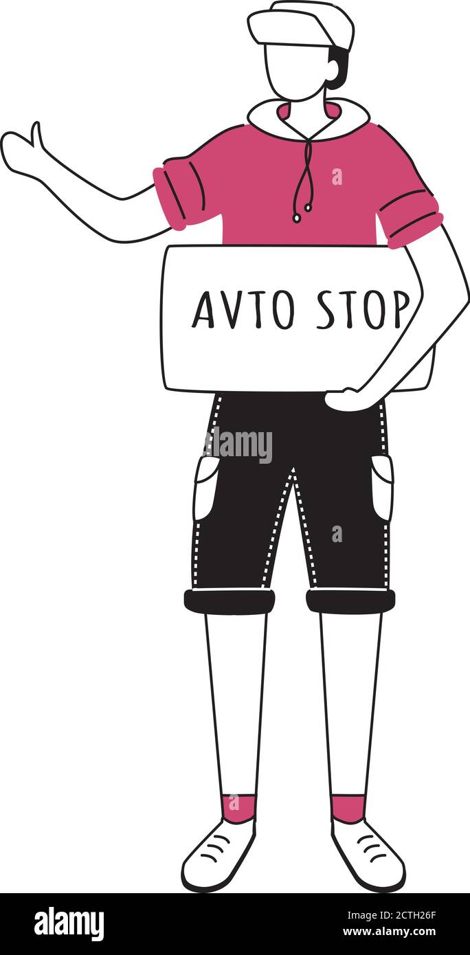 Car contour flat white Stock Vector Images - Alamy