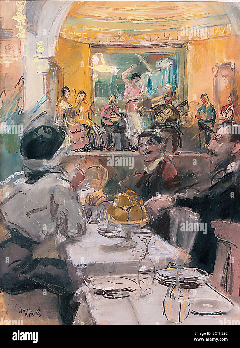 Israels Isaac - Café Chantant Met Dansgroep La Feria Parijs - Dutch School - 19th  Century Stock Photo
