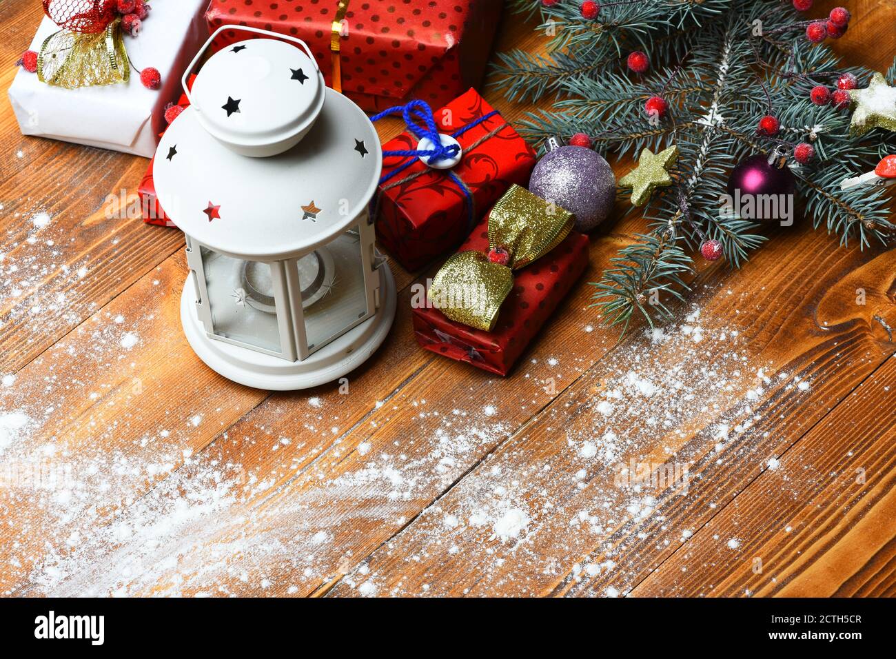 Lantern And Christmas Decoration High Resolution Stock Photography And Images Alamy