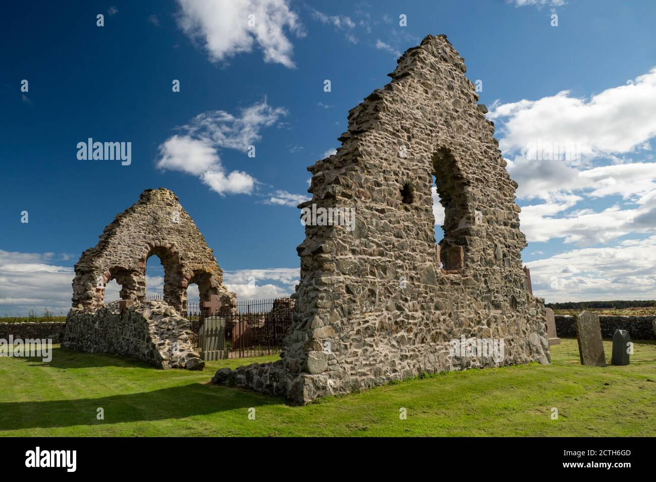 The Ruins of St. Mary's Chapel, Rattray, Scotland. Stock Photo
