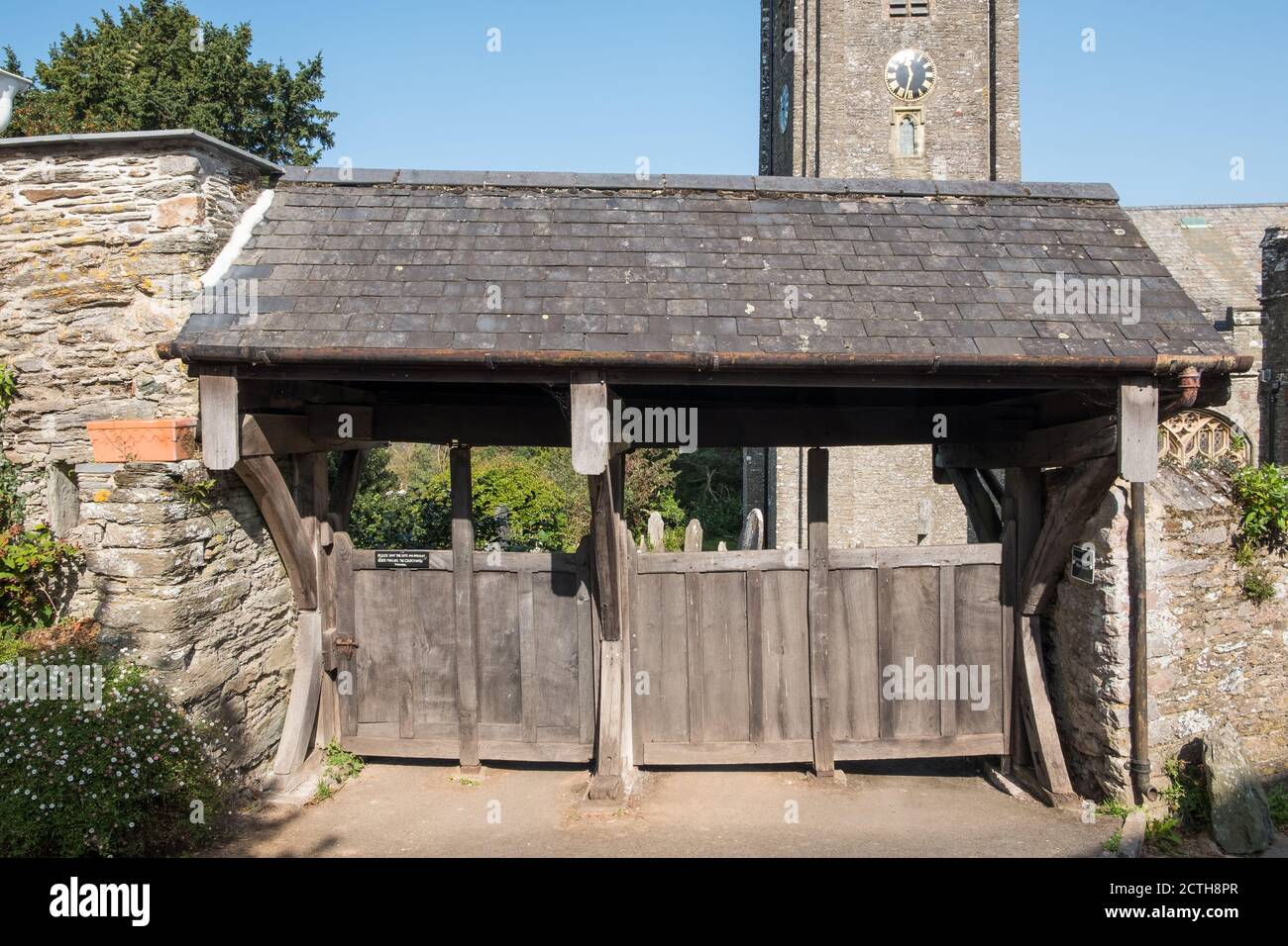 St George's Church in the South Hams village of Dittisham, Devon, UK Stock Photo