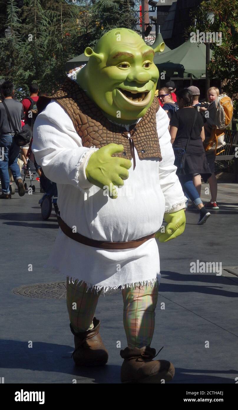 Shrek at Universal Studios Hollywood, California, United States Stock Photo