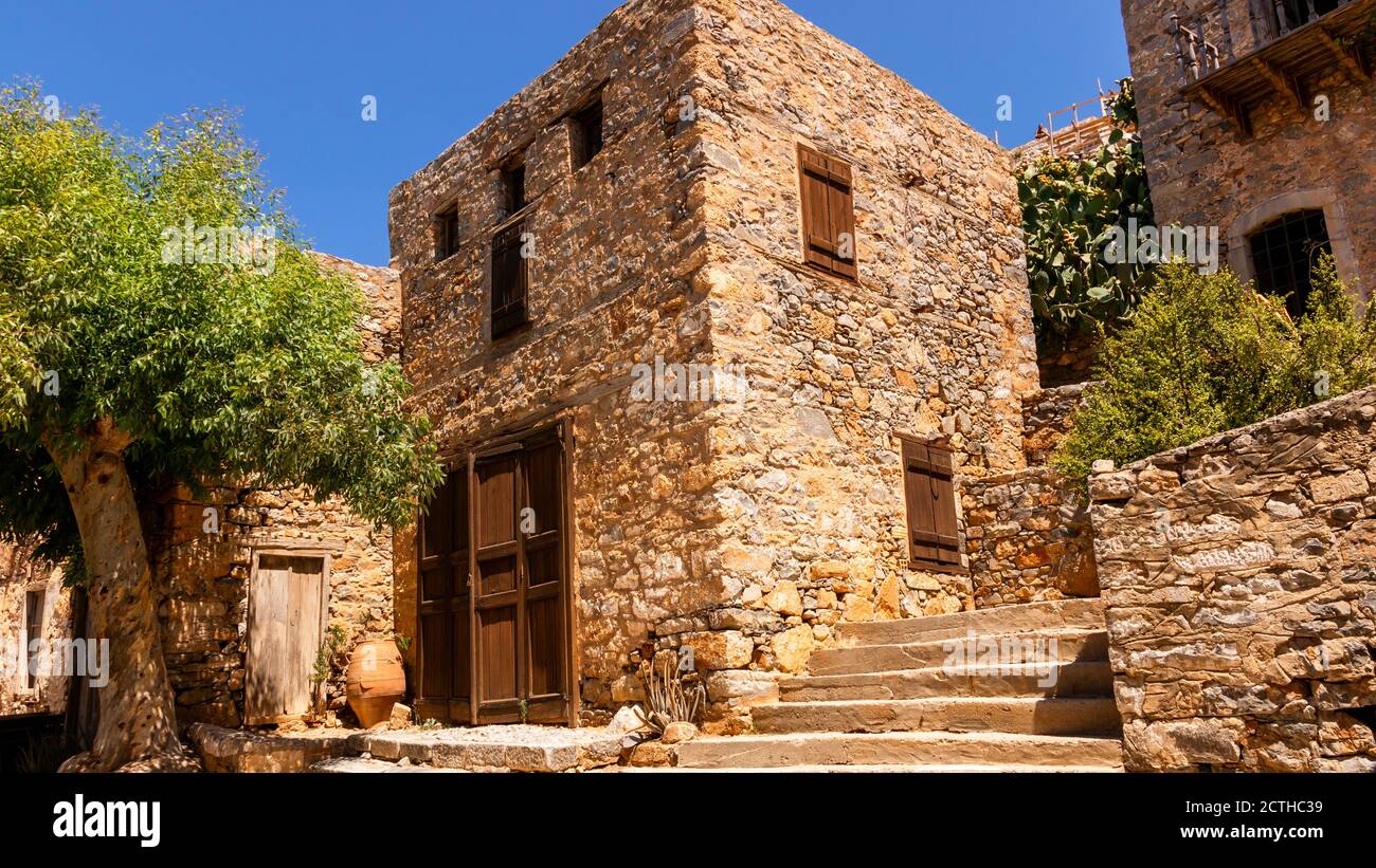Spinalonga Greece August 20 2020 An Old House On The Historic spinalonga-greece-august-20-2020-an-old-house-on-the-historic