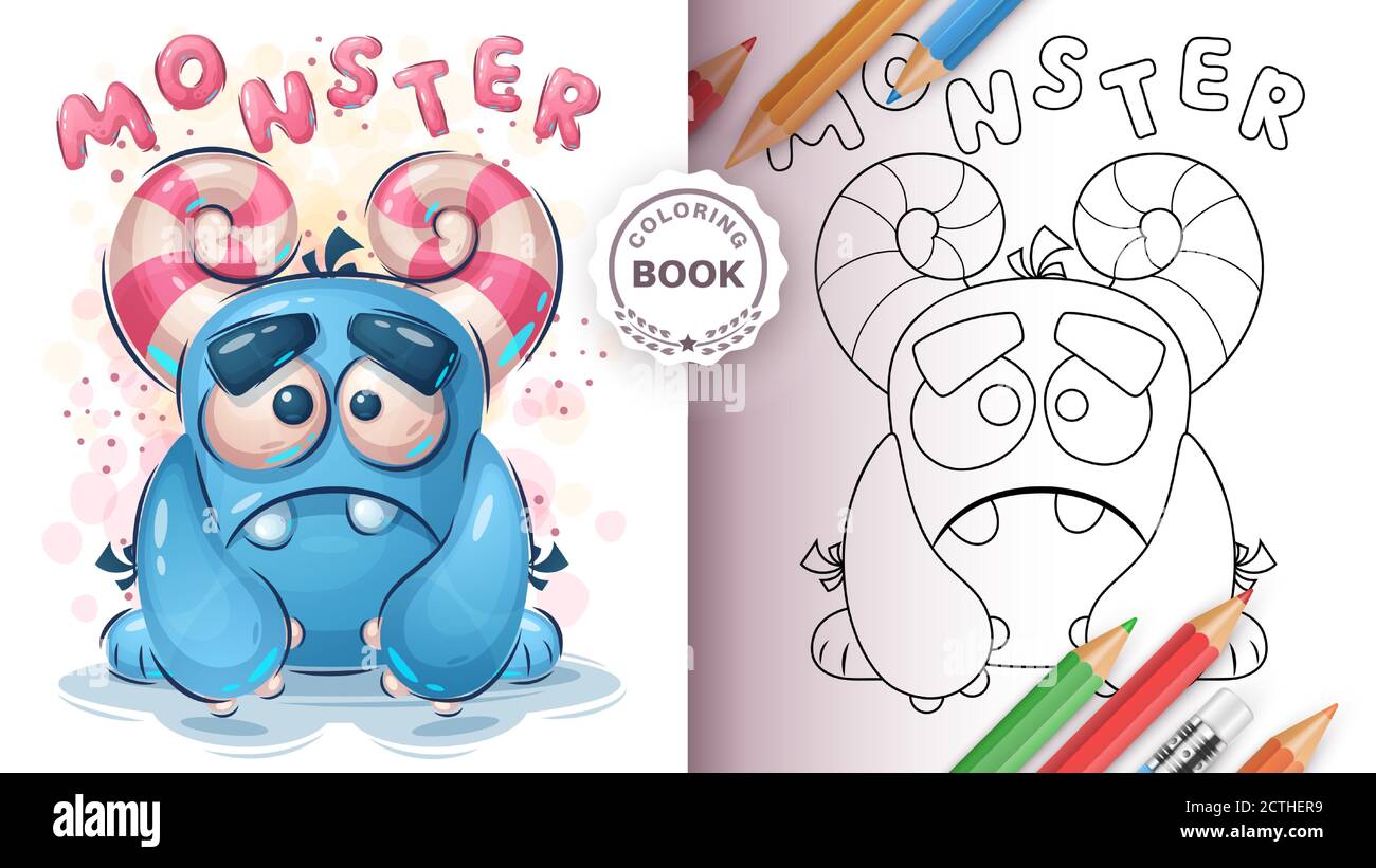 770 Collections Cute Monster Coloring Pages Best