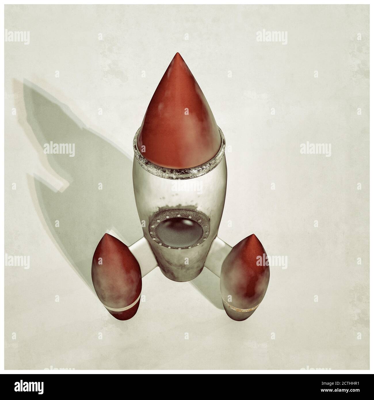 rocket isolated on white background 3d illustration Stock Photo - Alamy