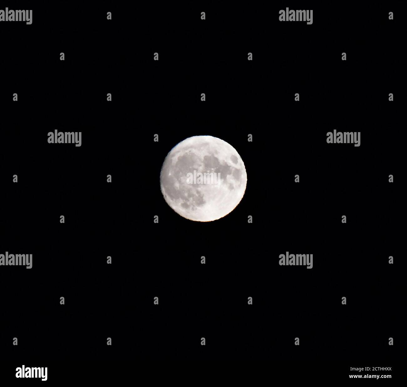 Full moon on night sky Stock Photo - Alamy