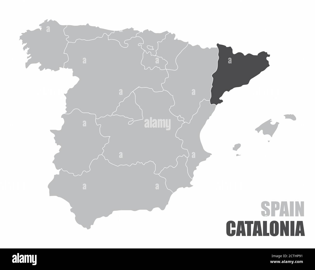 Spain Catalonia map Stock Vector Image & Art - Alamy