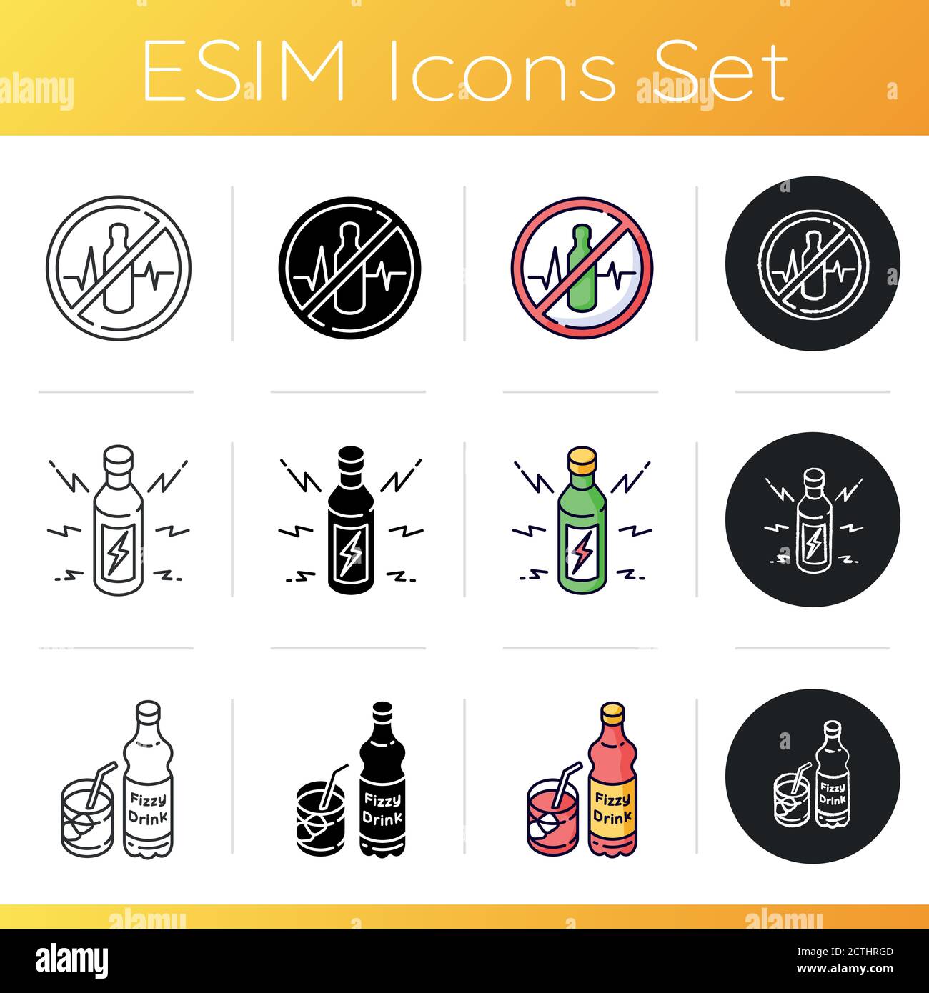Energy drink icons set Stock Vector Image & Art Alamy