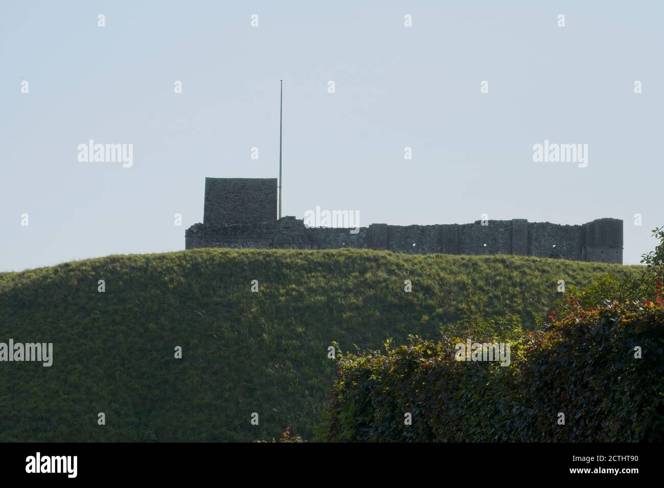 Castle Rising partial view of top of the building above surrounding ...