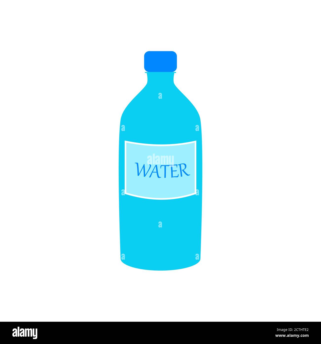 Plastic bottle of mineral water on a white background Stock Vector ...