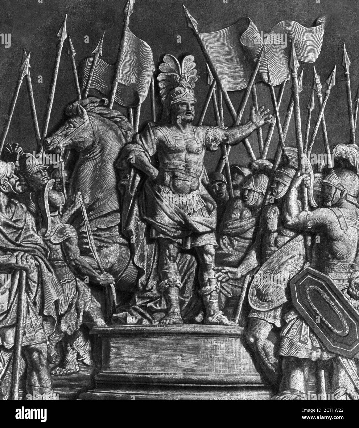 Cyrus the Great addressing his troops by Jean-Baptiste Jouvenet, 1678, Palace of Versailles Stock Photo