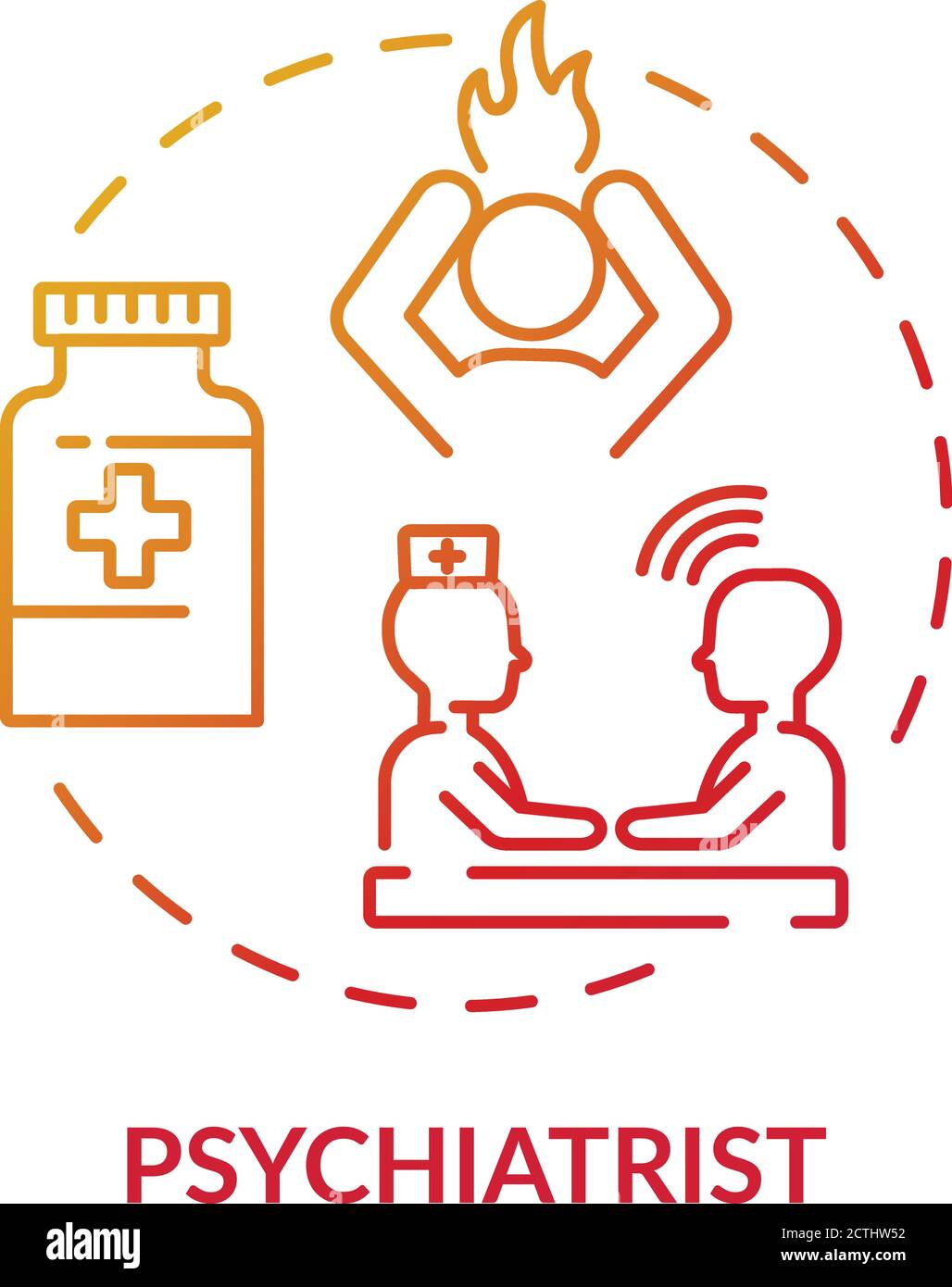 Psychiatrist concept icon Stock Vector Image & Art Alamy