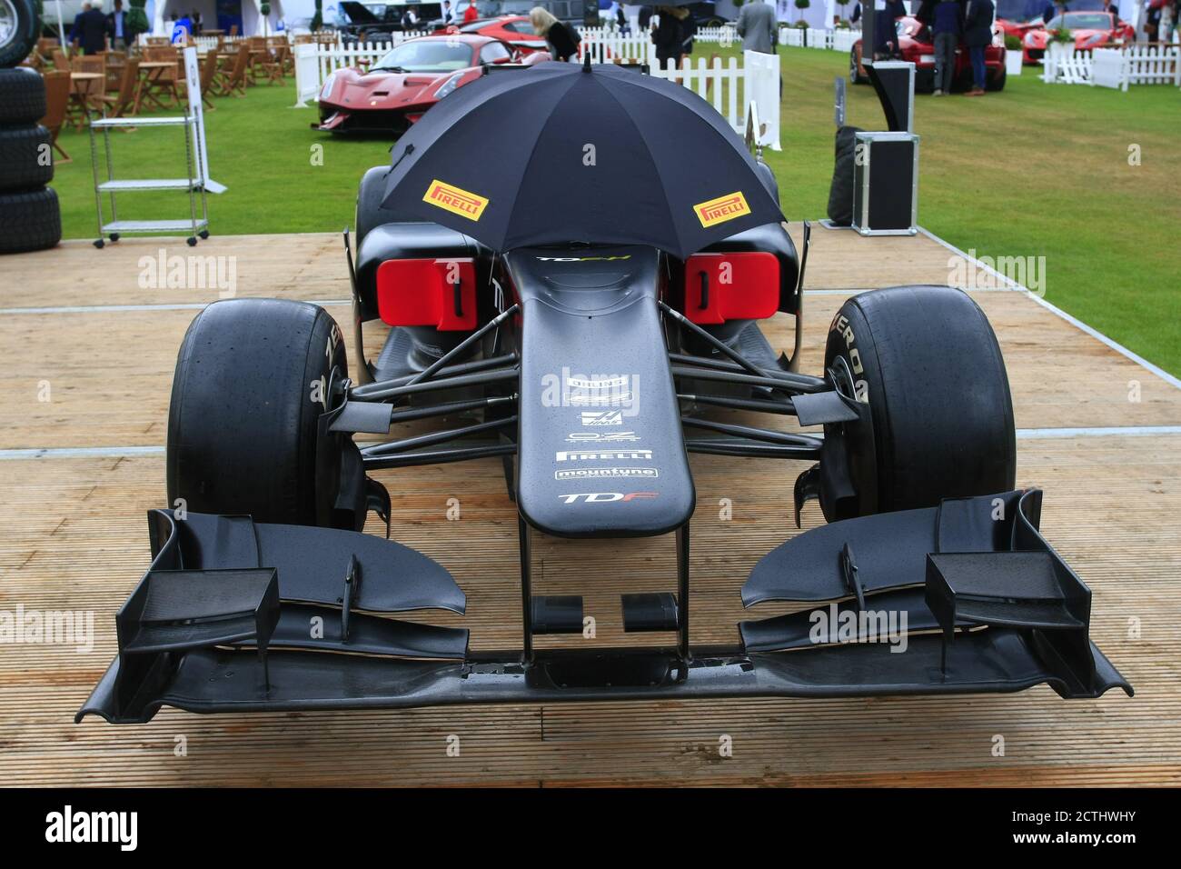 Blenheim Palace, Oxford, UK. 23rd Sep, 2020. A TD F1 race car shelters