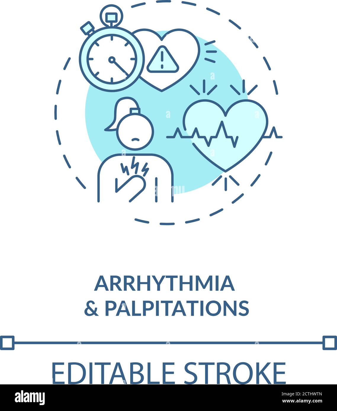 Arrhythmia And Palpitations Concept Icon Stock Vector Image And Art Alamy