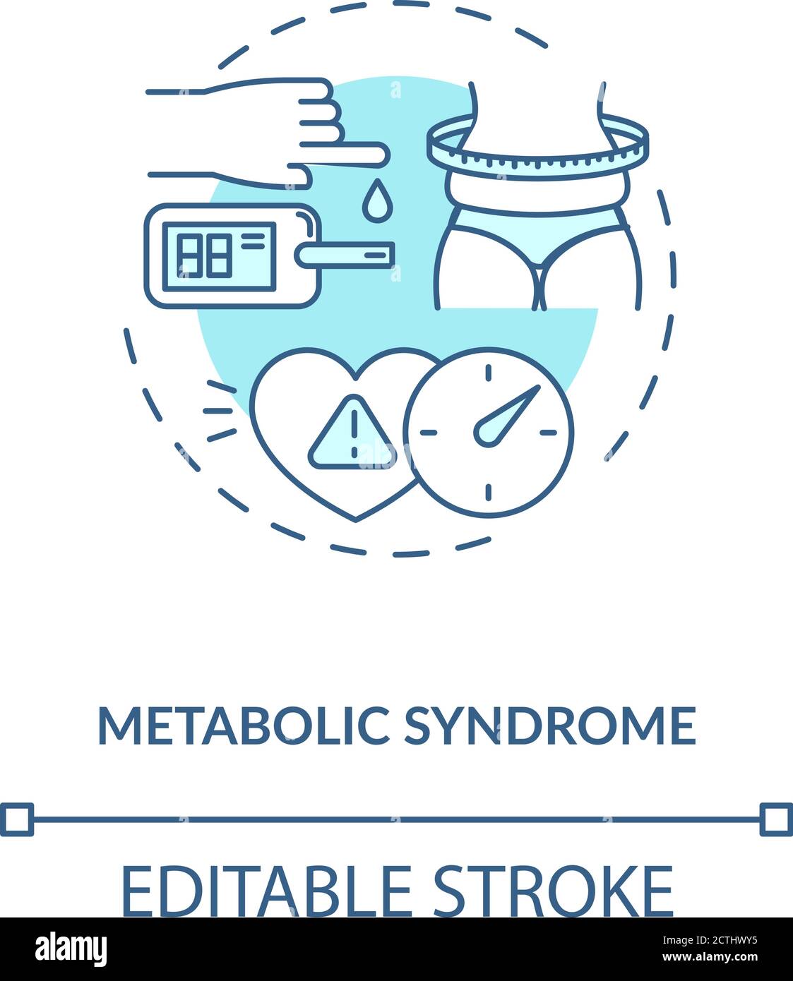 Metabolic syndrome concept icon Stock Vector