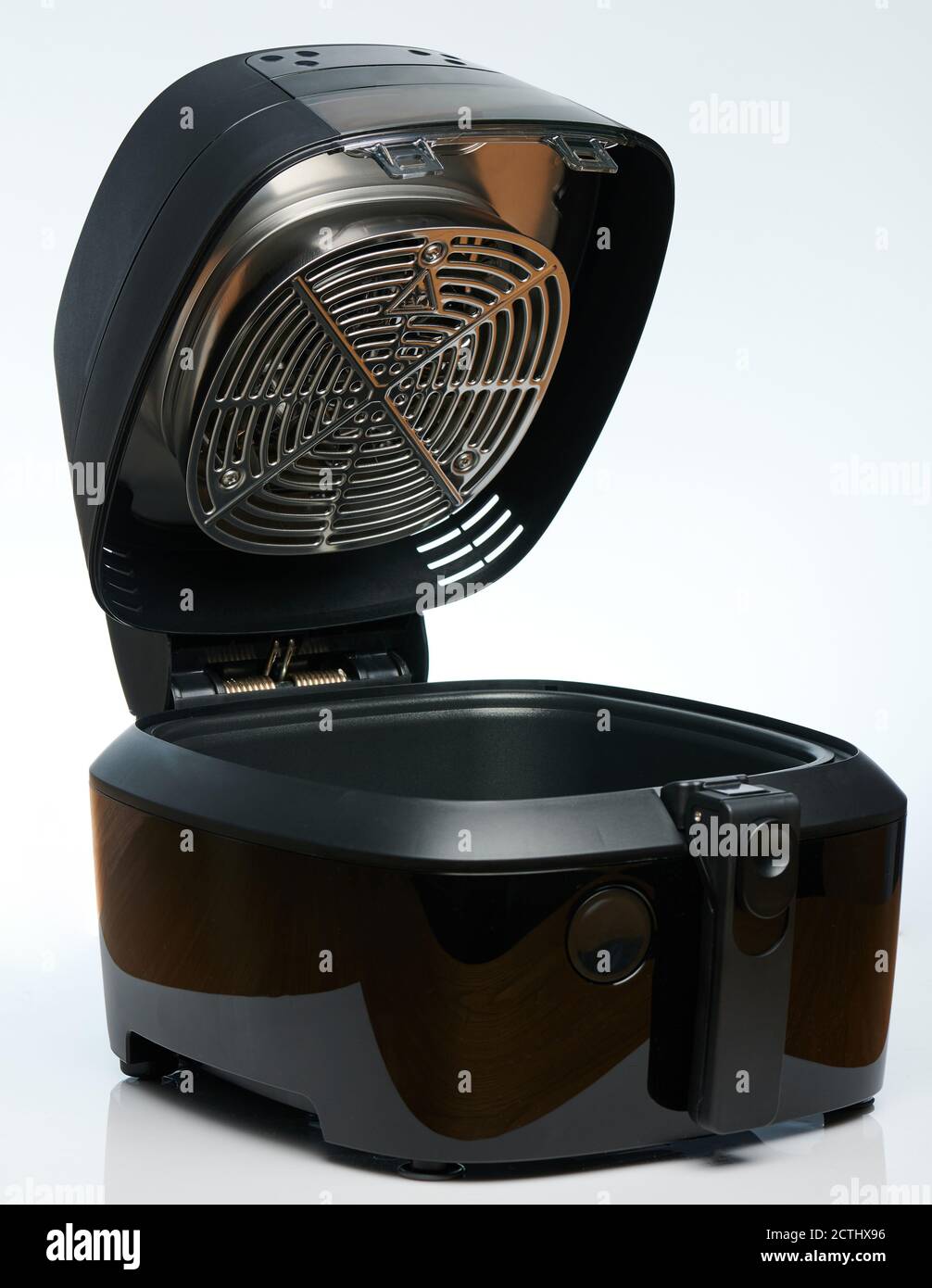 Black air drier isolated on white studio background Stock Photo