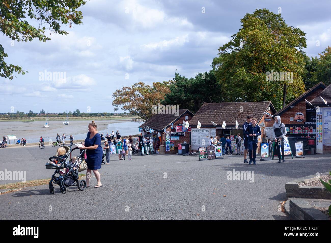 Lifestyle / Maldon, Essex, UK Multiple people of mixed ages visiting