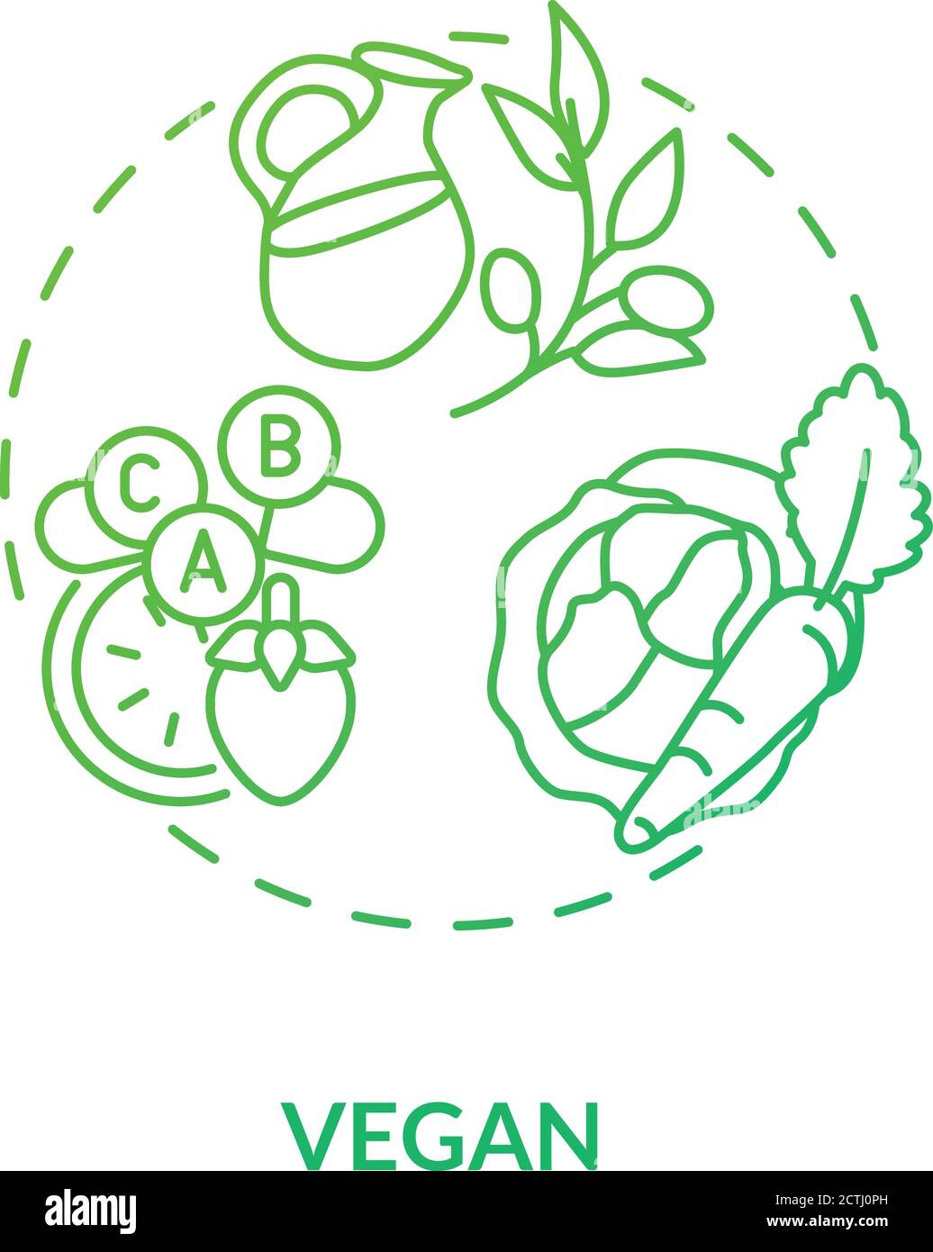 Vegan concept icon Stock Vector Image & Art - Alamy