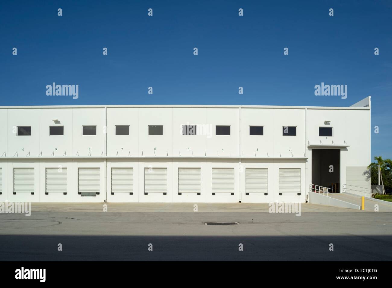 Loading docks in warehouse, Doral, Florida, USA Stock Photo