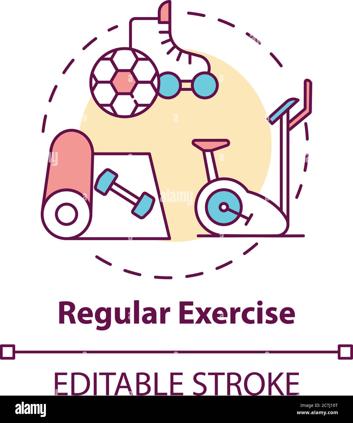 Regular exercise concept icon Stock Vector Image & Art - Alamy