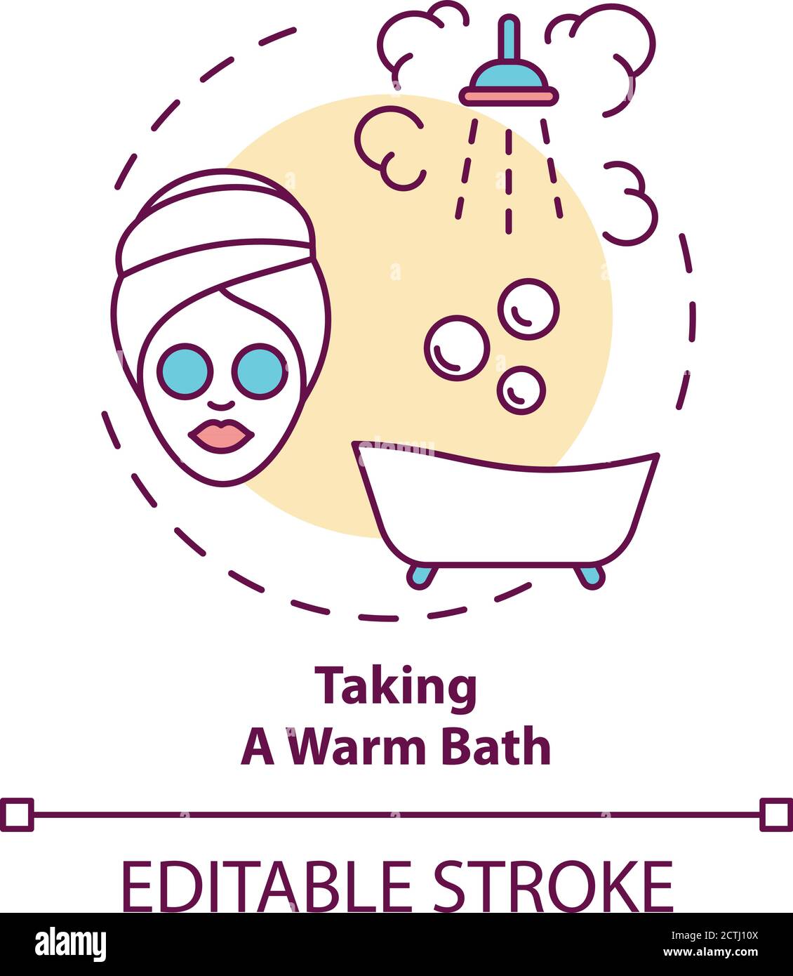 Taking warm bath concept icon Stock Vector Image & Art - Alamy
