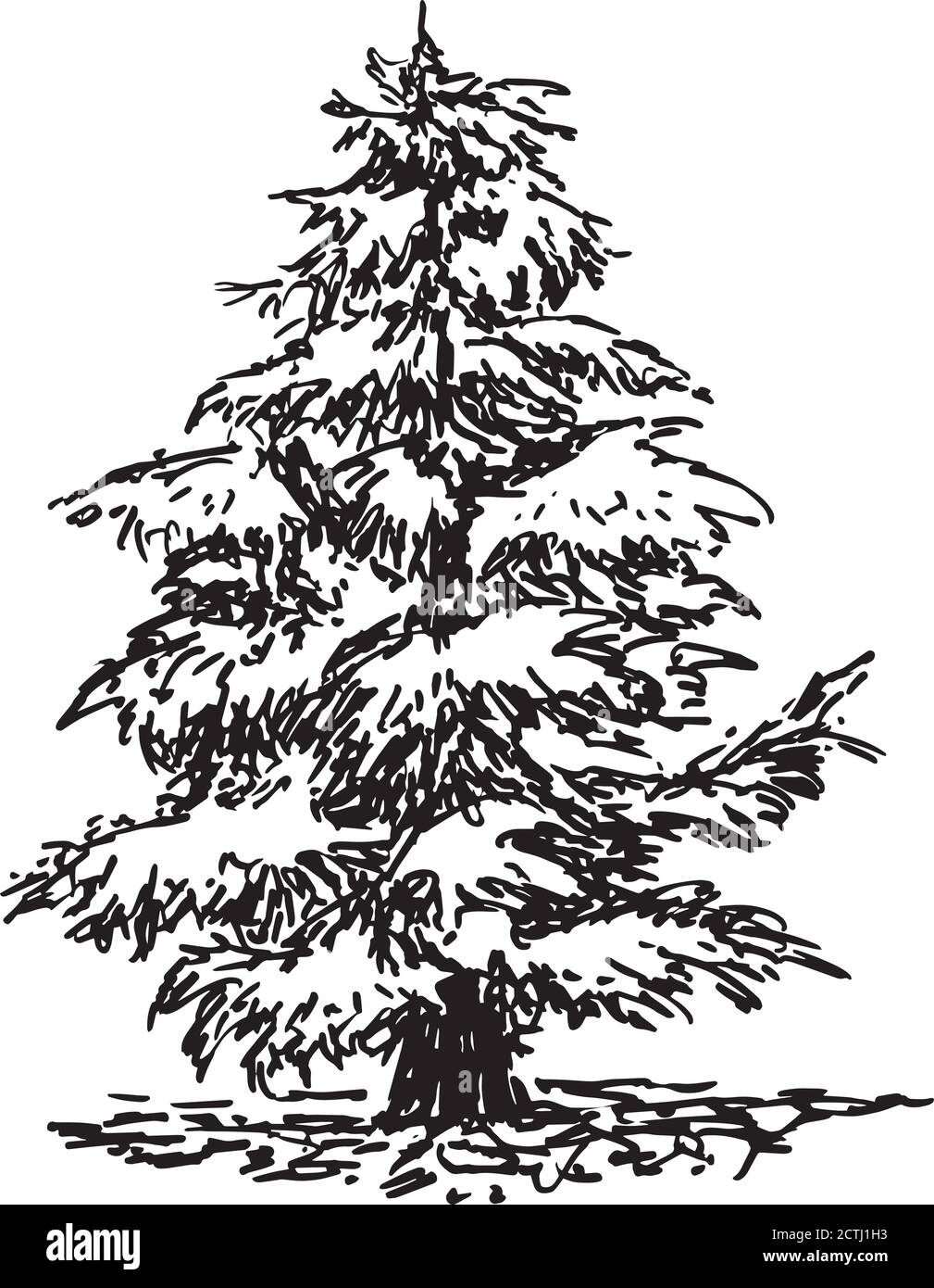Modern Christmas tree Stock Vector Image & Art - Alamy