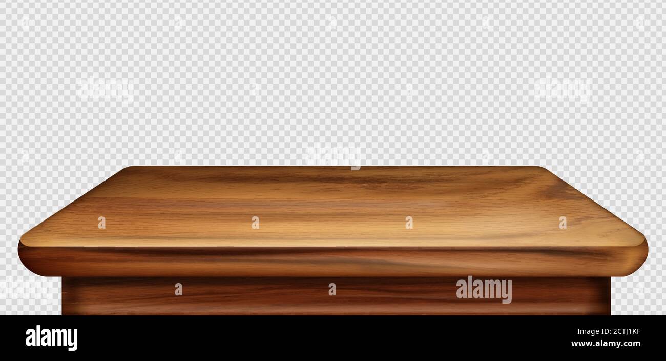 Wooden table foreground, vintage tabletop front view, old brown rustic