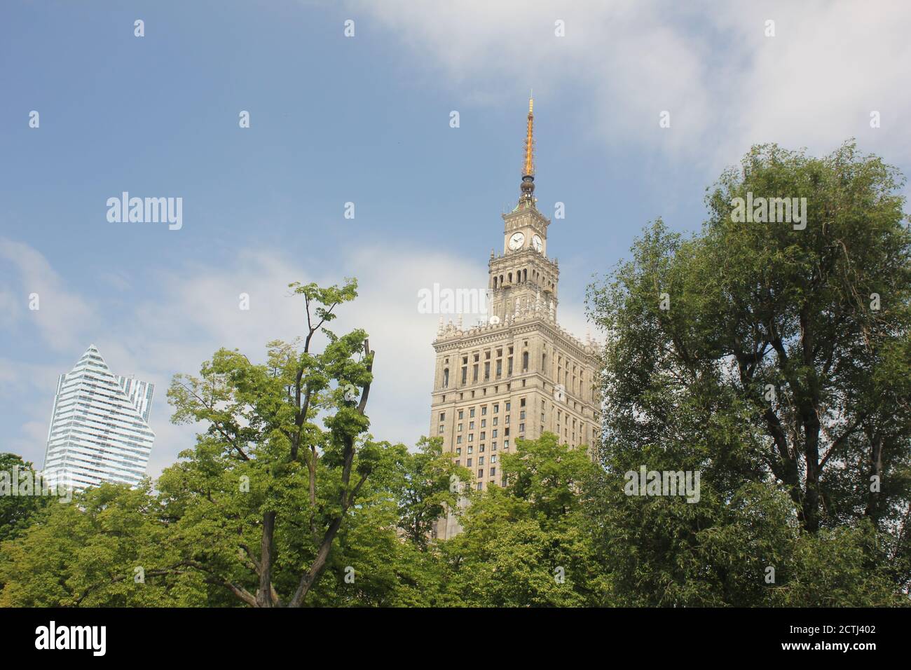 Palace of culture and science in Warsaw , Poland Stock Photo