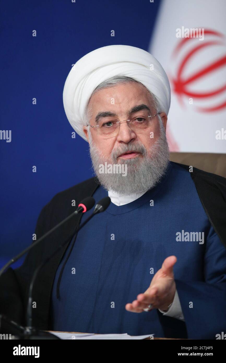 Tehran Iran 23rd Sep A Handout Photo Made Available By The Presidential Office Shows Iranian President Hassan Rouhani Speaks During A Cabinet Meeting In Tehran Iran 23 September Media Reported Tehran Iran 23rd Sep A Handout Photo Made Available By The Presidential Office Shows Iranian President Hassan Rouhani Speaks During A Cabinet Meeting In Tehran Iran 23 September Media Reported