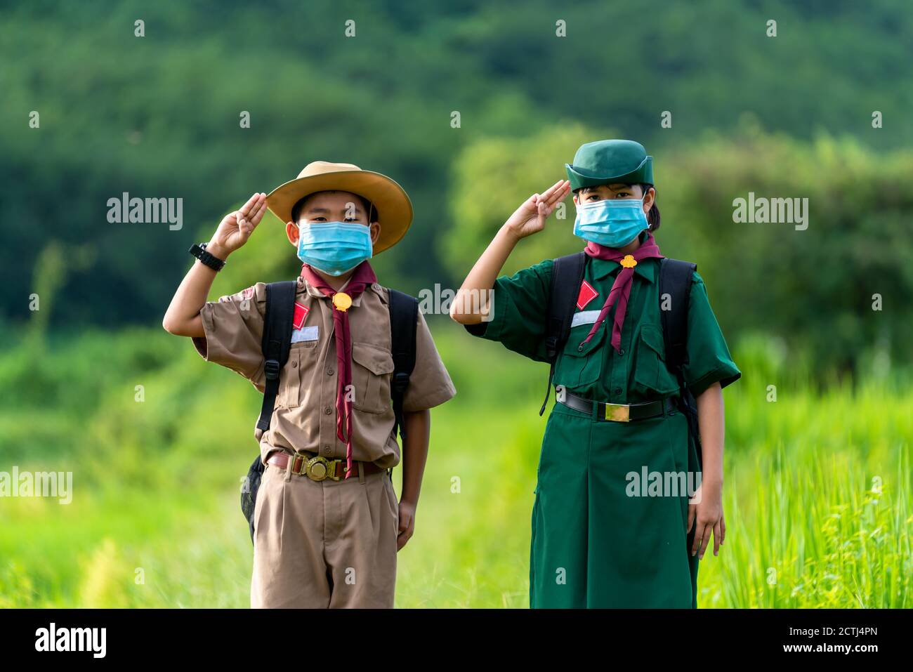 Asian scout in uniform Stock Photo - Alamy