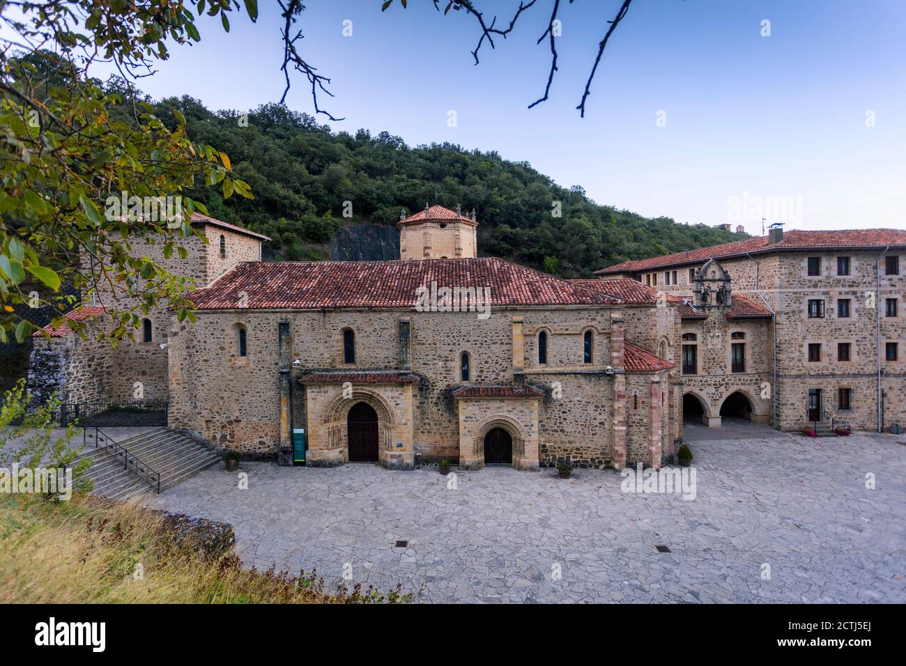 Franciscan monastery. Santuario de Santo Toribio de Liebana. Picos de Europa National Park. Cantabria. Spain Stock Photo