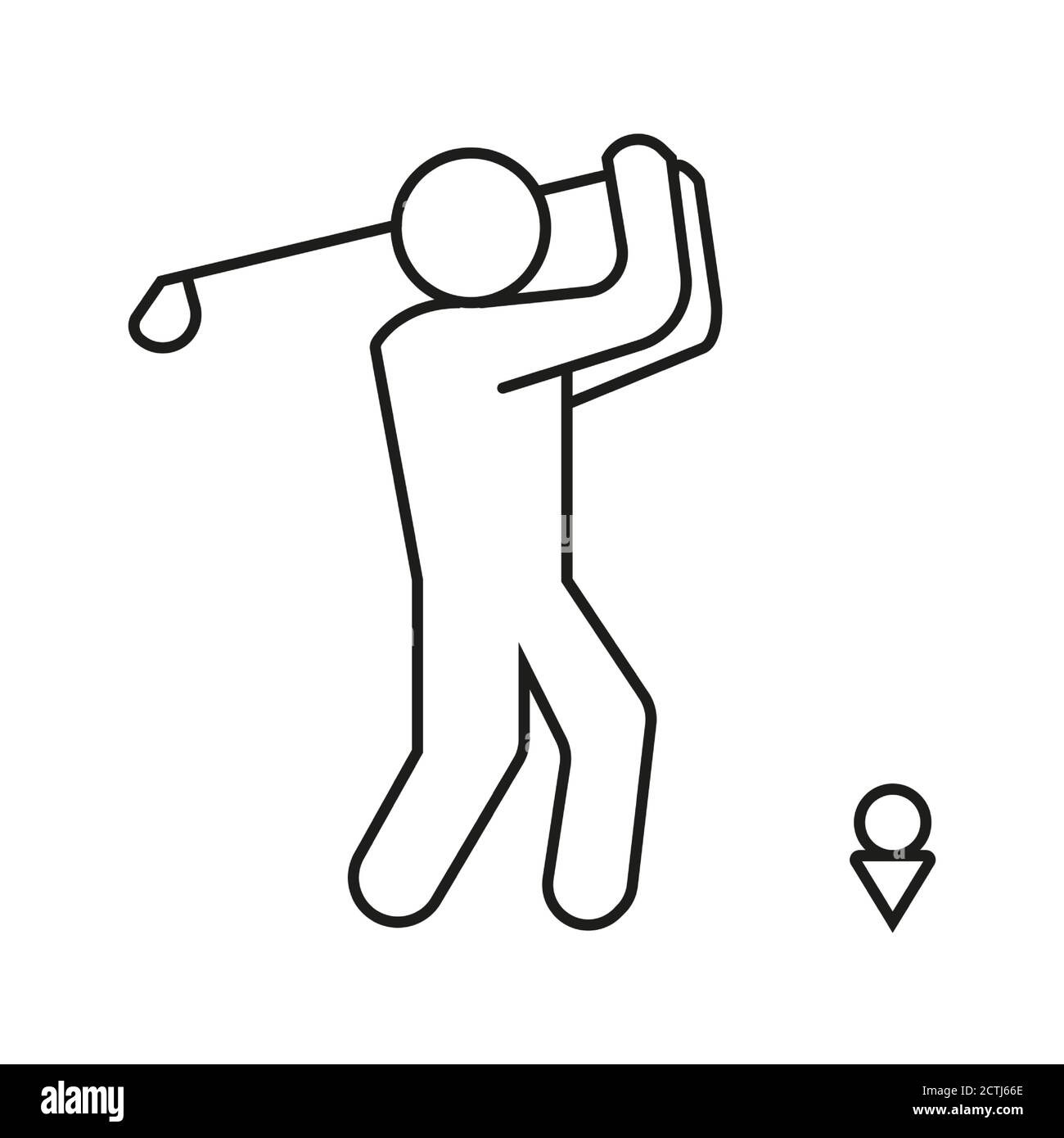 Golfer Sport icon outline style vector Stock Vector Image & Art - Alamy