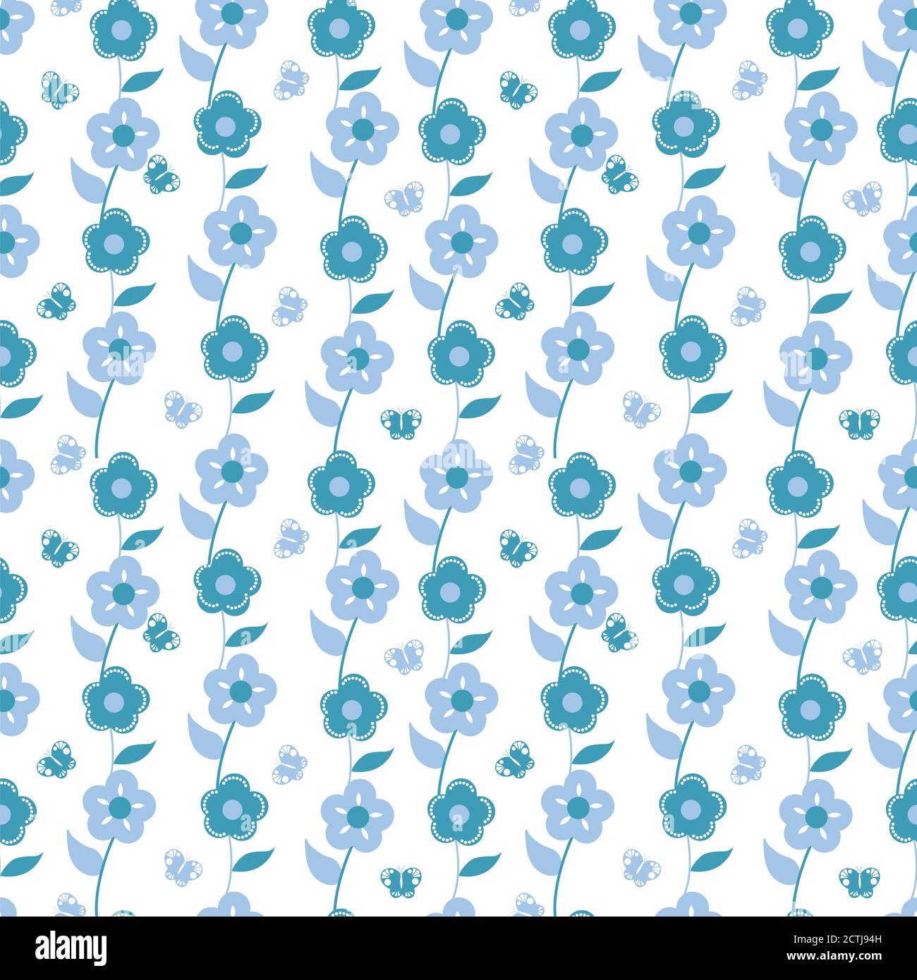 Ditsy Floral seamless pattern Stock Vector